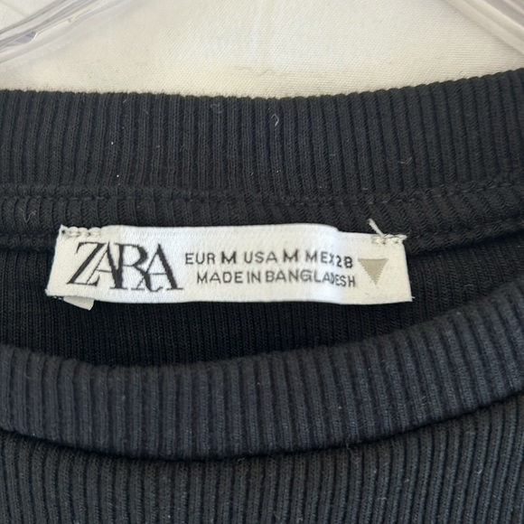 Zara black flutter sleeve crop top tank - Picture 5 of 5